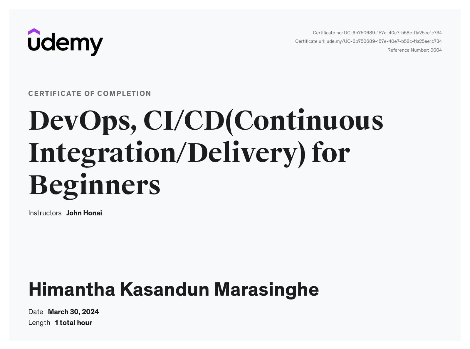 CI/CD for Beginners - Udemy